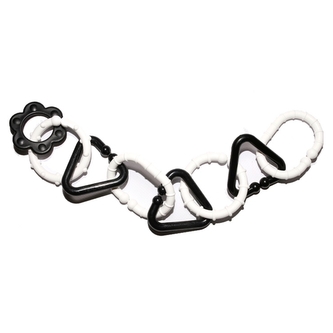 Plastový řetěz černobílý 8 tvarů Plastový řetěz černobílý 8 tvarů
