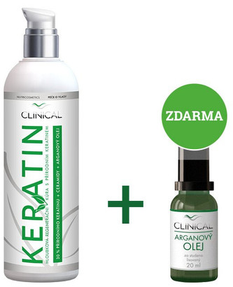 Clinical Keratin hloubková regenerační kúra 100 ml + Arganový olej 20 ml zdarma