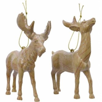 Ozdoba vánoční jelen nebo los 12 cm