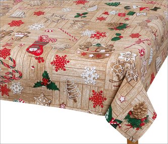 Ubrus  VÁNOCE - perníkové vánoce - 120x140 cm