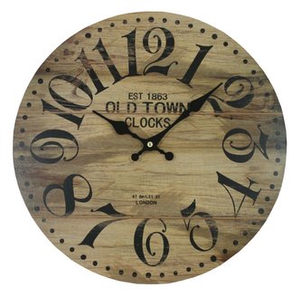 Hodiny nástěnné Old Town dřevo