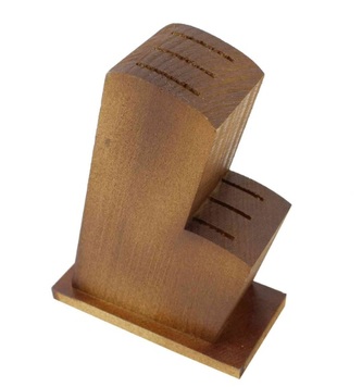 Blok na 6 nožů šikmý 16,5x12x5 cm dřevo