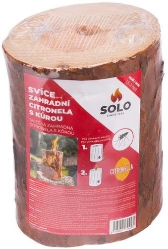 Svíce zahradní Citronela proti komárům s kůrou Solo Svíce zahradní Citronela proti komárům s kůrou Solo