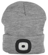 Čepice s čelovkou LED dětská šedá (USB nabíjení)