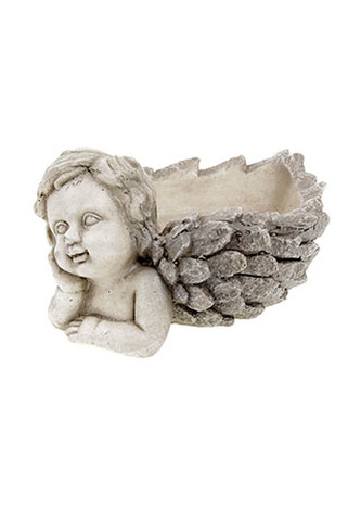 Dekorace anděl s otvorem na květináč 35x28,5 cm