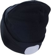 Čepice s čelovkou LED černá (USB nabíjení)