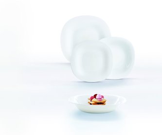 Souprava jídelní CARINE bílá 18 dílná