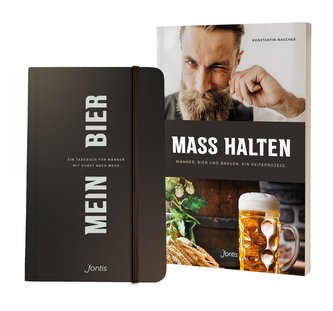 Paket: Sachbuch \"MASS HALTEN\" plus Tagebuch \"MEIN BIER\". 2 Bände