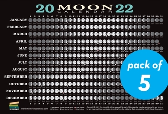 2022 Moon Calendar Card (5 pack)