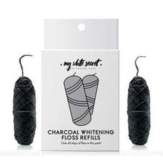 My White Secret Dentální nit s aktivním uhlím náhradní náplň (Charocal Whitening Floss) 2 x 30 m unisex