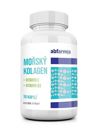 Abfarmis Mořský kolagen + vitamín C + vitamín B3, 30 kapslí