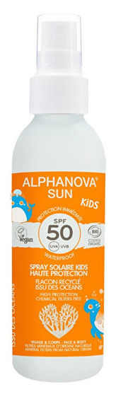 ALPHANOVA SUN opalovací krém sprej dětský v recyklovatelném obalu SPF 50 BIO 125 g