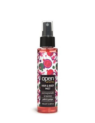 Open Vlasový a tělový sprej granátové jablko & lesní plody 100 ml
