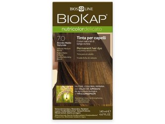 Biokap NUTRICOLOR DELICATO - Barva na vlasy - 7.0 Blond přírodní střední 140 ml