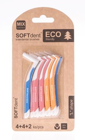 SOFTdent ECO mezizubní kartáček - L MIX, 10 ks
