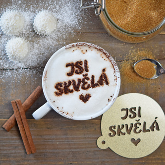 Šablona dekorační 'JSI SKVĚLÁ'