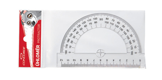 Úhloměr CONCORDE, 12cm, transparentní