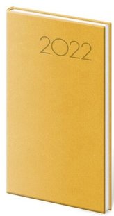Diář 2022 Print - žlutý, týdenní kapesní