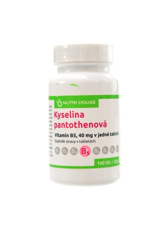 Nutrihouse - Vitamín B5 kyselina pantothenová 100 tablet Nutrihouse - Vitamín B5 kyselina pantothenová 100 tablet