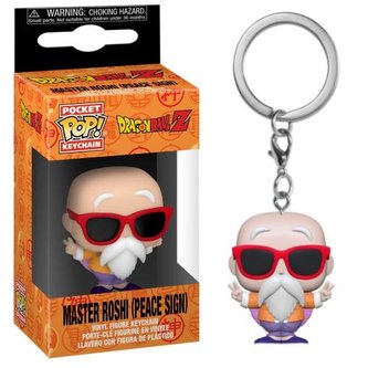 Funko POP Keychain: Dragon Ball Z - Master Roshi (Peace Sign) - klíčenka