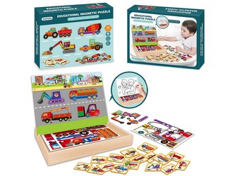 Puzzle magnetické - dopravní, prostředky, 30 cm