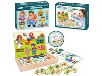 Puzzle magnetické - farma, 30 cm