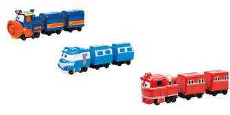 Robot Trains Pojazd z wagonem zestaw deluxe mix