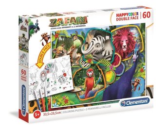 Puzzle 60 HappyColor Double Face Zafari
