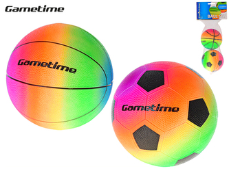 Míč duhový fotbal/basketbal 10cm 2ks v síťce Míč duhový fotbal/basketbal 10cm 2ks v síťce