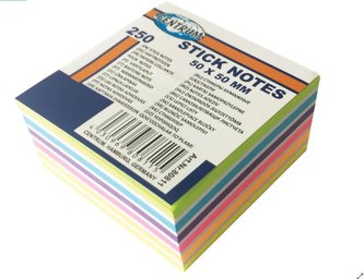 Karteczki samoprzylepne 50x50mm 250K. 80811 mix