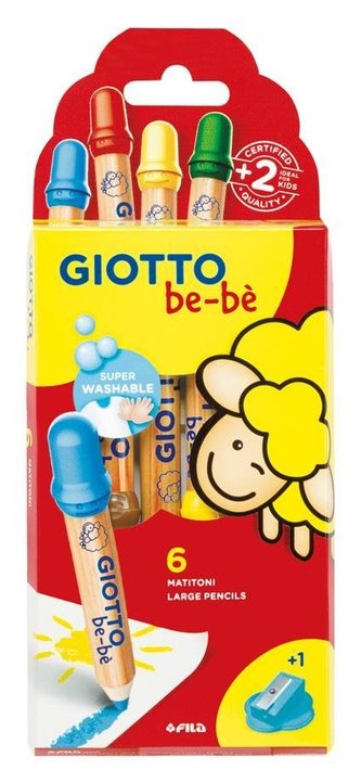Kredki grube 6 kolorów Bebe GIOTTO
