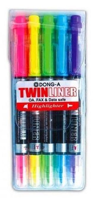 Zakreślacz dwustronny 5 kolorów DONG-A