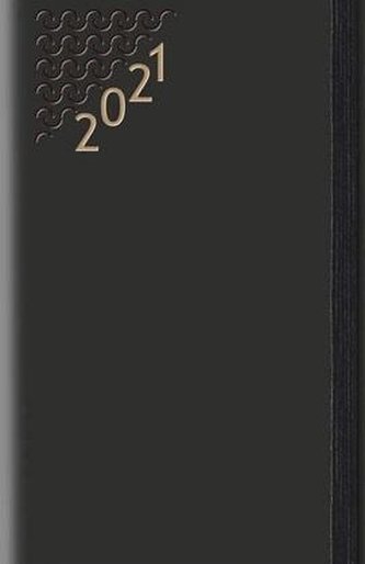 Terminarz 2021 B7 Flex z gumką czarny