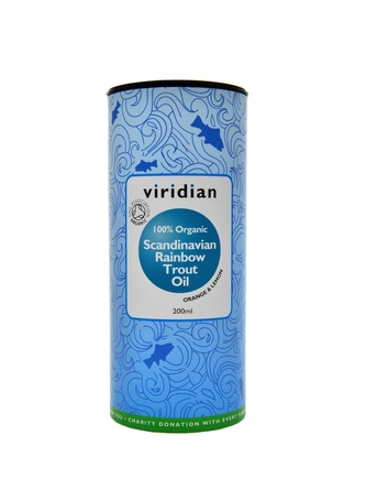 Viridian - Scandinavian Rainbow Trout Oil 200ml Organic Viridian - Scandinavian Rainbow Trout Oil 200ml Organic