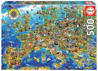 Puzzle Šílená mapa Evropy