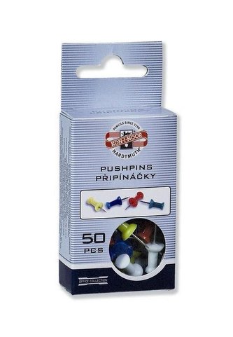 Koh-i-noor připínáčky 50 ks barevné Koh-i-noor připínáčky 50 ks barevné
