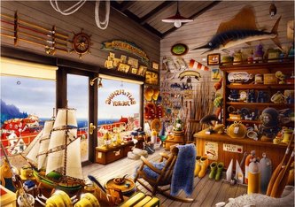 Puzzle 1000 Wnętrze sklepu rybackiego