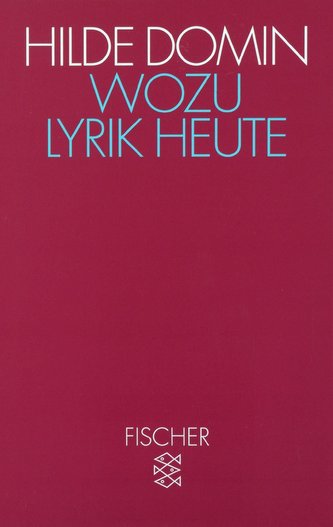 Wozu Lyrik heute