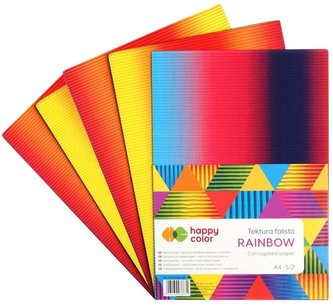 Tektura falista A4/5K Rainbow HAPPY COLOR