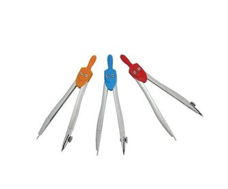 Cyrkiel metalowy szkolny w etui LAMBO