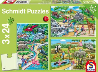 Puzzle 3x24 Dzień w zoo G3