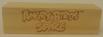 Angry Birds - Drewniany klocek z logo AB Space