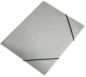 Teczka na gumkę A4 Focus Simple srebrna