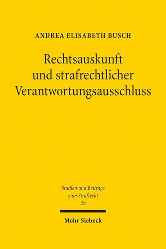 Rechtsauskunft und strafrechtlicher Verantwortungsausschluss