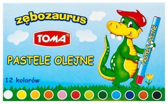 Pastele olejne Zębozaurus 12 kolorów TOMA