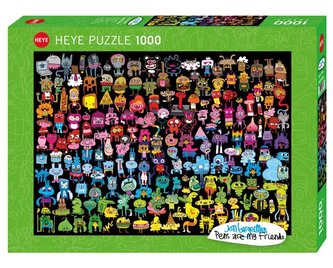 Puzzle 1000 Tęczowe Doodle