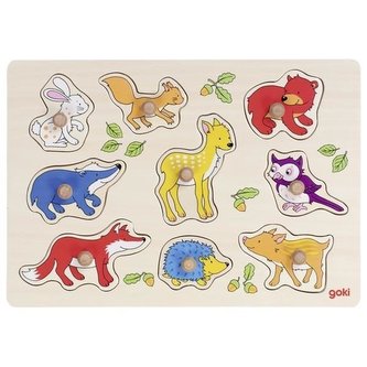 Puzzle z uchwytami - Zwierzęta Leśne