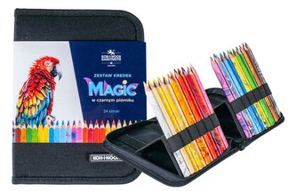 Kredki Magic w czarnym piórniku 23 kol + blender