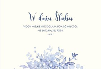 A Kartka Składana Ślub - Wody wielkie nie ugaszą