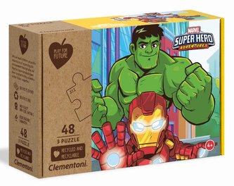 Puzzle 3x48 Play For Future Marvel Superhero